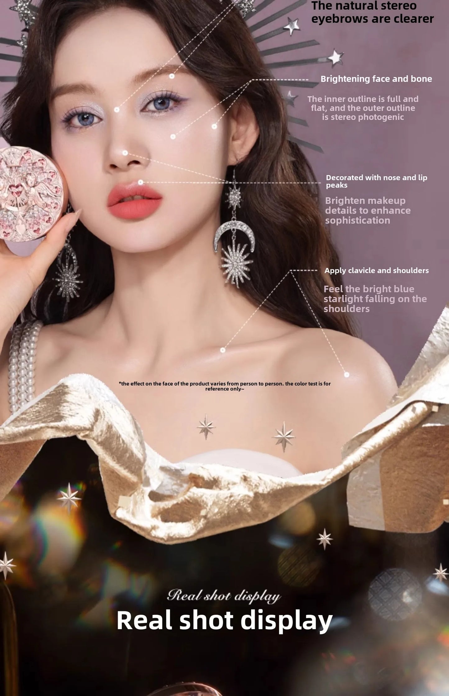 Flower Knows Little Angel Embossed Highlighter Natural brightening water light three-dimensional contour powder