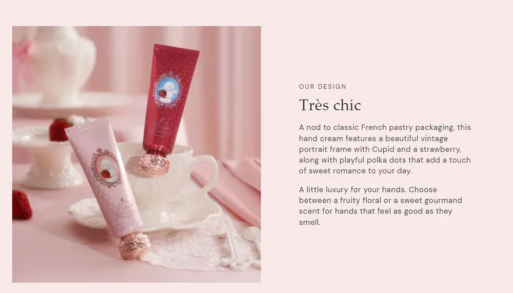 Flower Knows Strawberry Cupid Scented Hand Cream Natural Vegan Moisturizing Fast Absorbing Travel Size Gift for Women