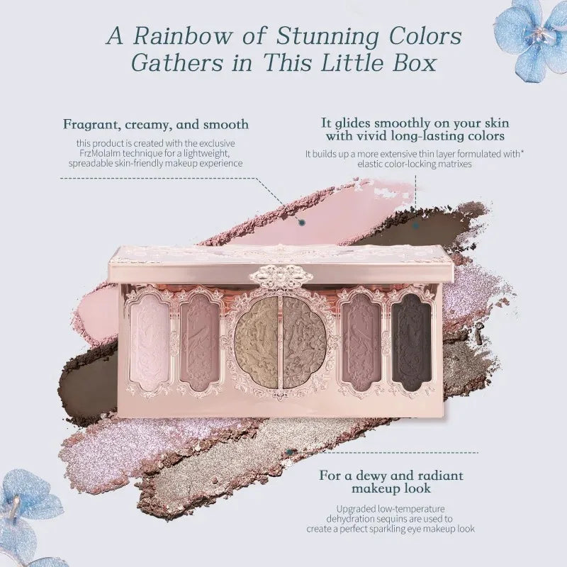 Flowerknows All In One Mackup Set Gift Box Flower Knows Glitter Eye Shadow Palette Blusher Long Lasting Gloss Lipstick With Bag