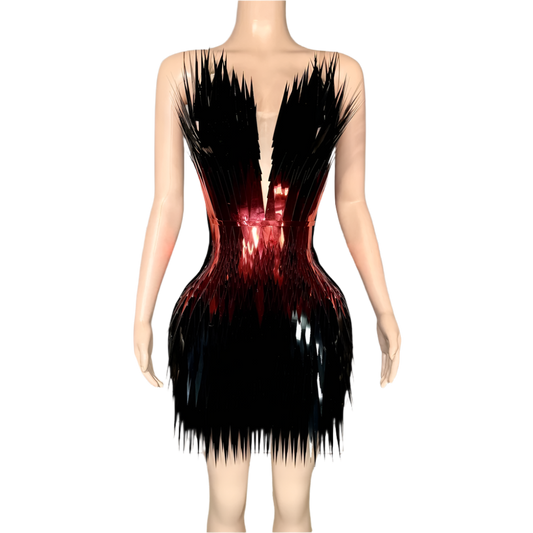 Shiny Black Red Sequins Short Dress for Women Sexy V Neck Evening Prom Birthday Celebrate Dress Photo Shoot Wear Stage Costume