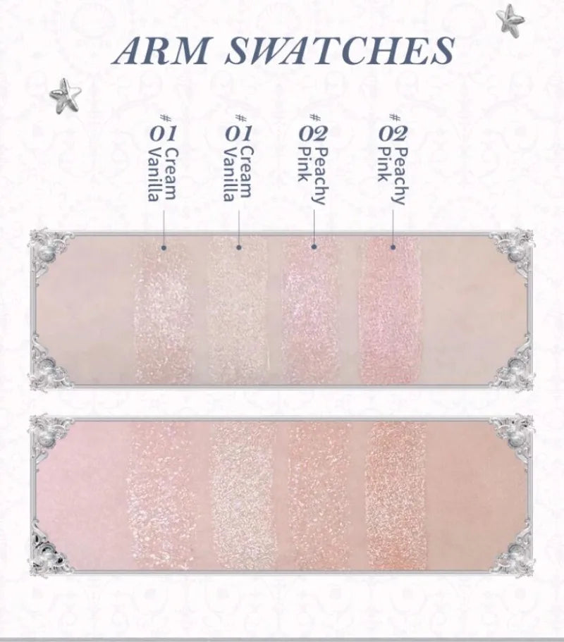 Flower Knows Shell Jewelry Essence Shimmer Lip Gloss Blush For Cheek Red Makeup Pearl Eye Shadow Ocean Mysterious Gift Box