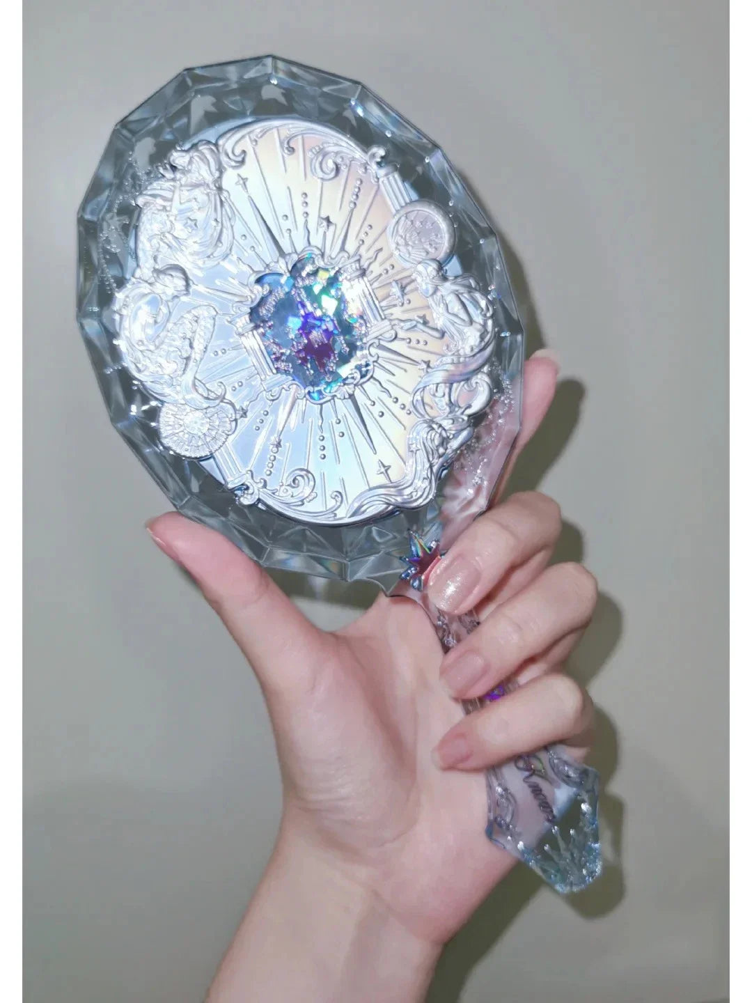 Mirror Moonlight Mermaid Collection Handheld Limited Edition Mirror White, Blue, Pink, and Chocolate Fairy Design