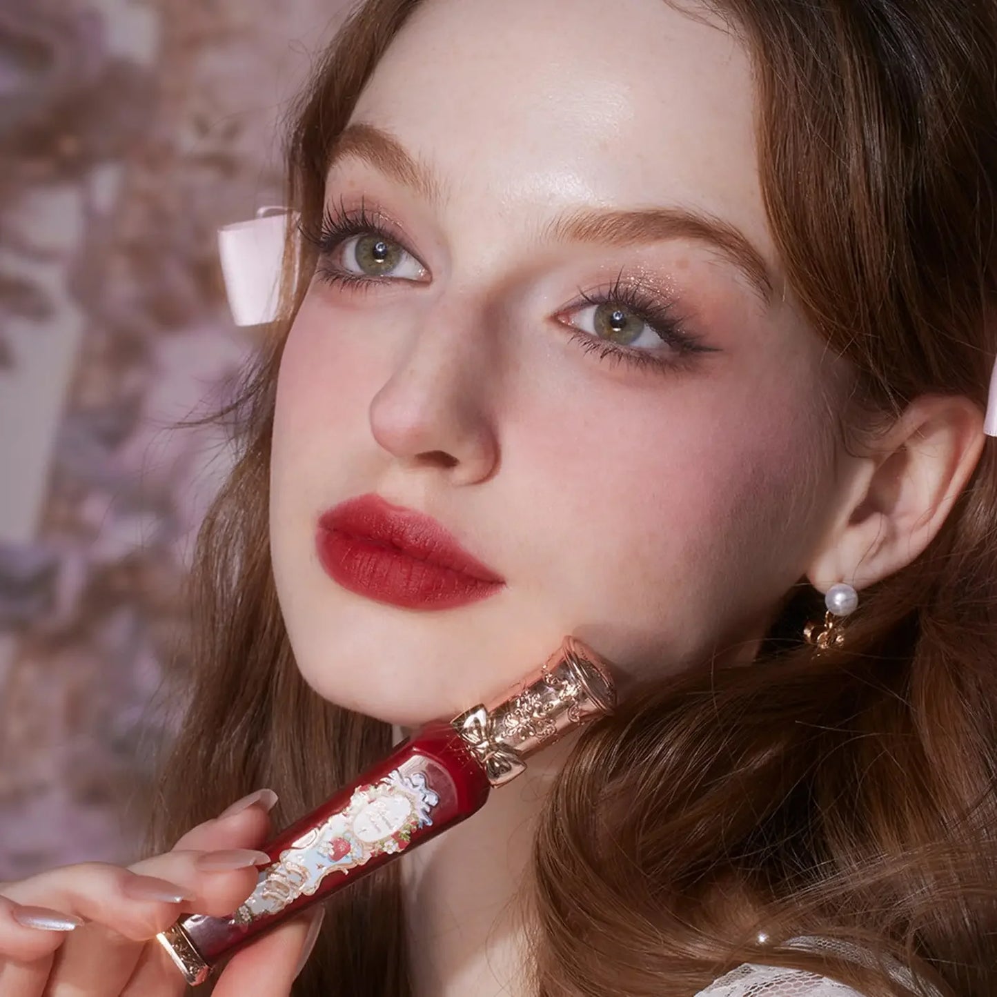 Flower Knows Strawberry Rococo Matte Lip Cream Vegan Waterproof Long Lasting Lip Stain Lightweight Blur Tint For Women Girl