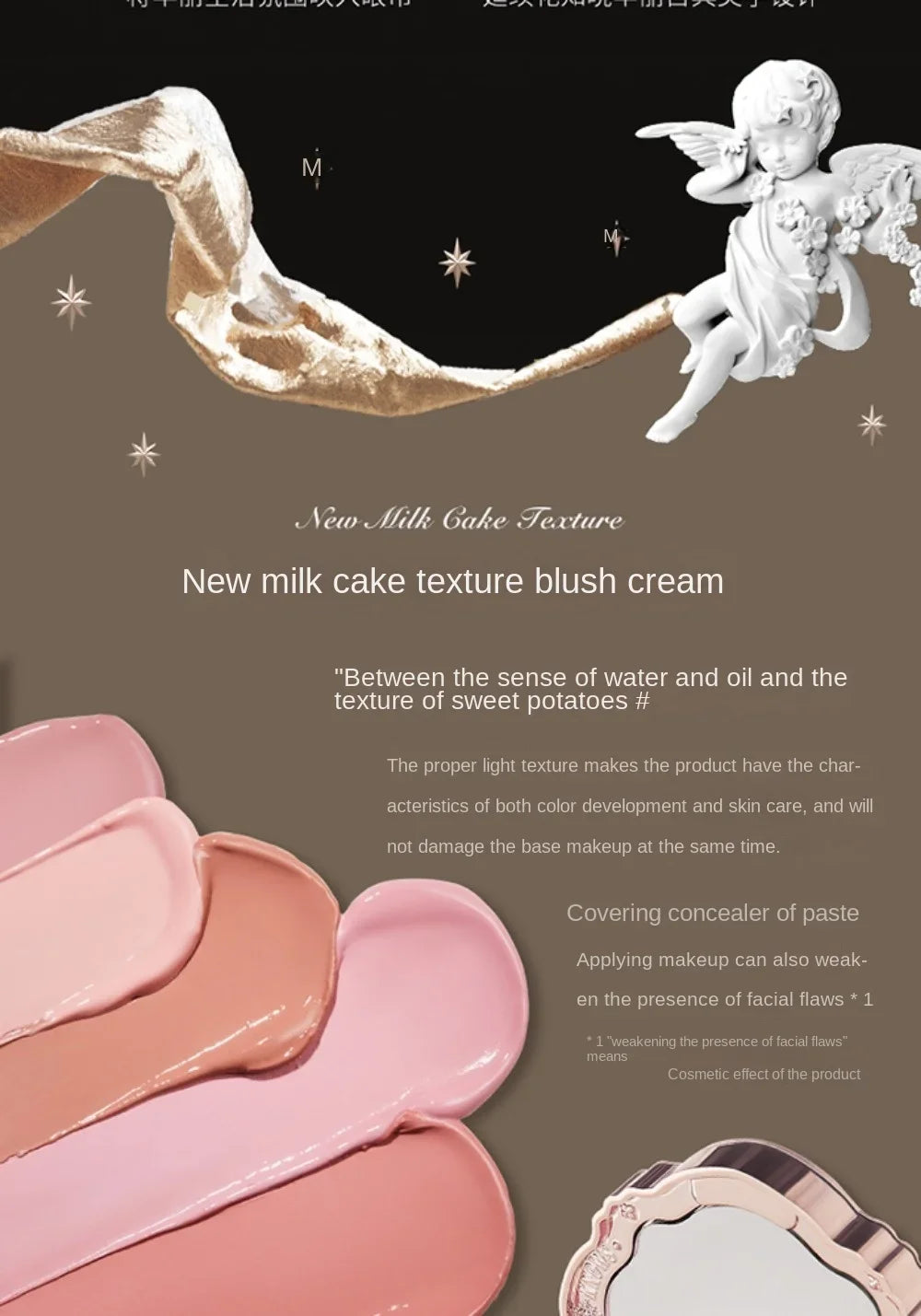 Flower Knows Cream Blush Korean Makeup Smooth Long Lasting Cloud Skin Look Natural Glow Cheek Tint Face Enhancer