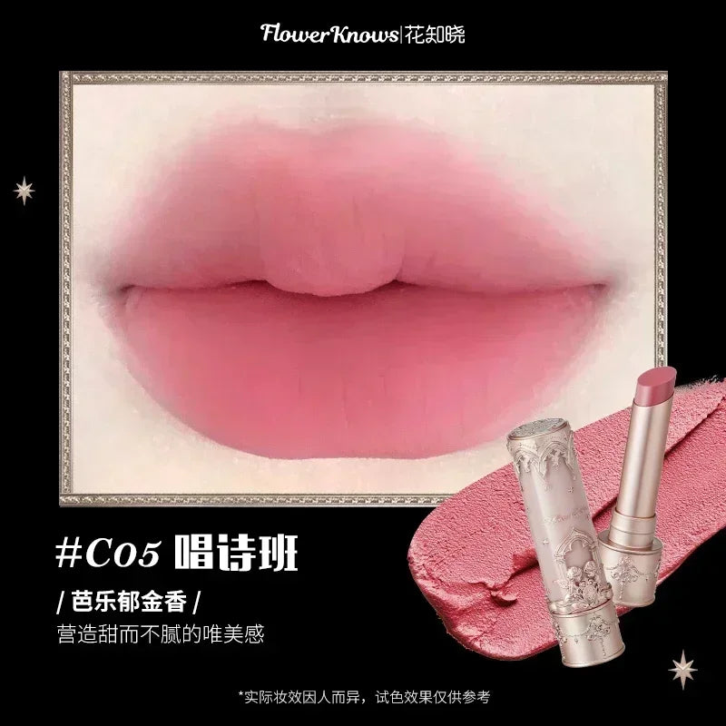 Flower Knows Midsummer Night Series Mirror Lip Gloss Film-forming Lip Balm Moisturizing Long Lasting Non-sticky ALL Lips Makeup
