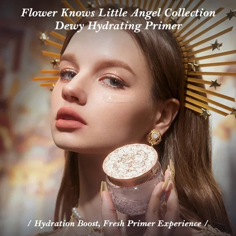 Flower Knows Little Angel Collection Dewy Hydrating Primer 50g Essence Water Gel Long-lasting Concealed  pores with matte finish