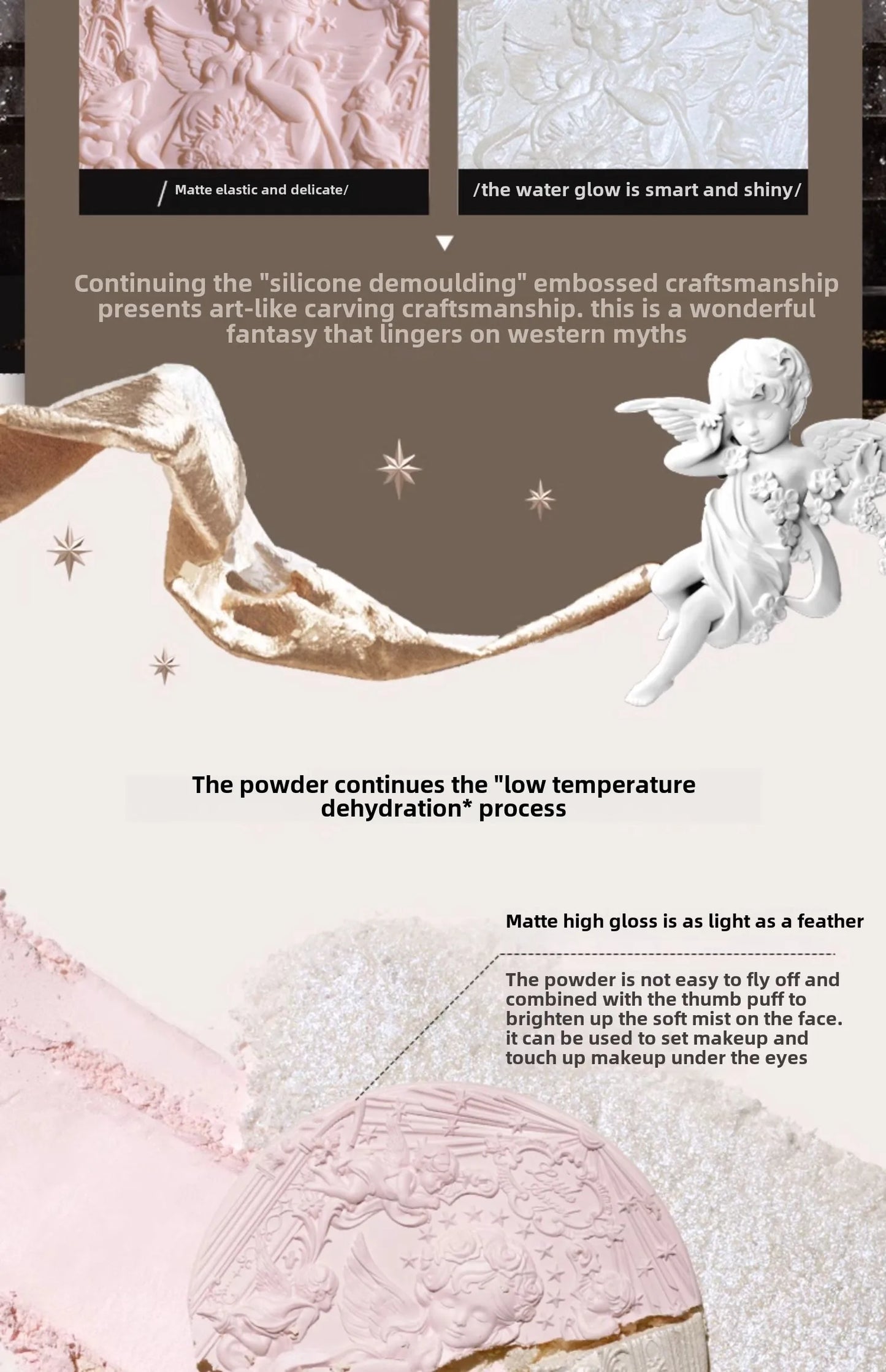 Flower Knows Little Angel Embossed Highlighter Natural brightening water light three-dimensional contour powder