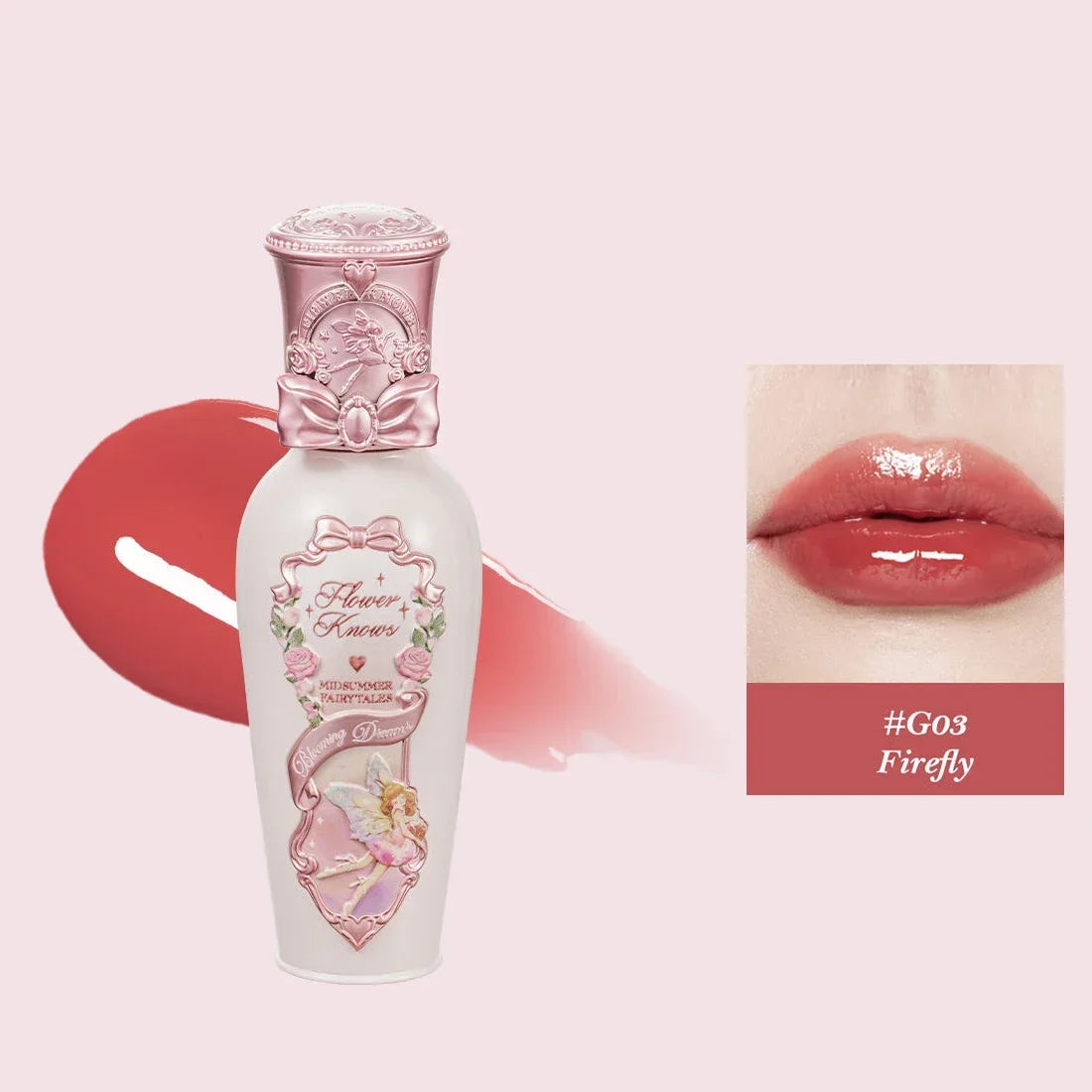 Flower Knows Midsummer Fairytales Jelly Lip Lacquer Long Lasting Glossy Tint Hydrating Moisturizing Vegan Lip Gloss Makeup
