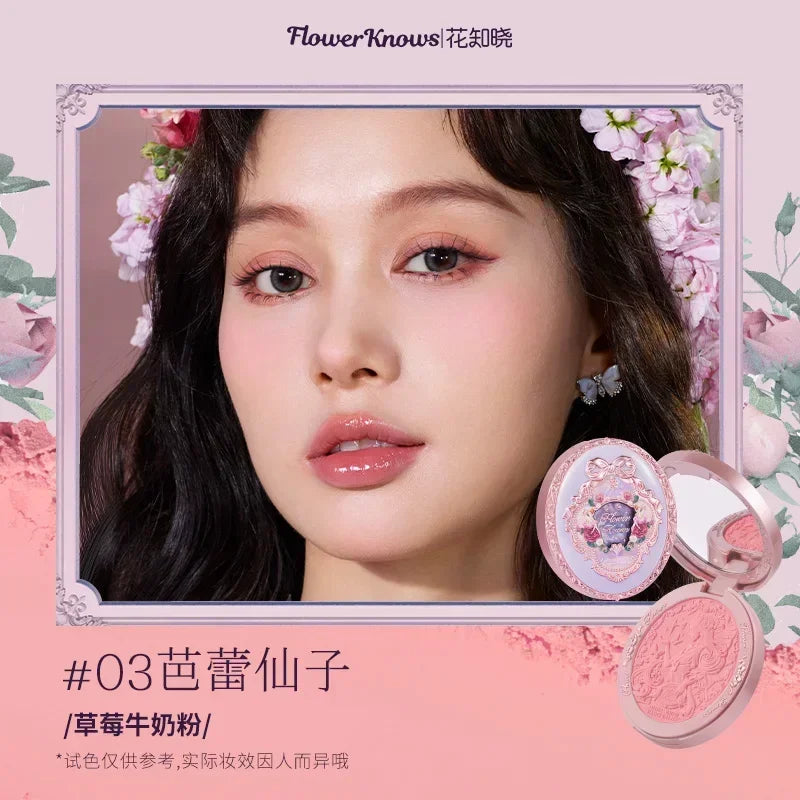 Flower Knows Swan Ballet Setting Rose Scent Loose Powder Makeup Matte Finishing Oil Control Setting Powder Make-up For Women
