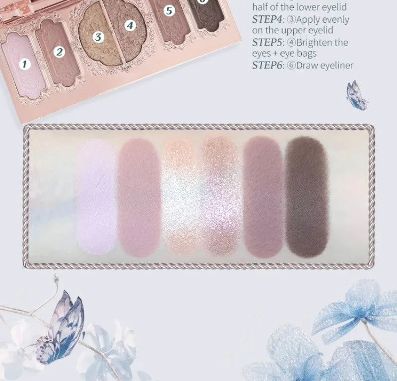Flowerknows All In One Mackup Set Gift Box Flower Knows Glitter Eye Shadow Palette Blusher Long Lasting Gloss Lipstick With Bag