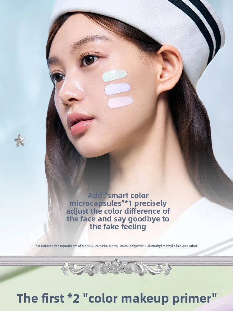 Makeup Flower Knows Shell Pearl Collection Primer Coloring Makeup Base Face Milk Brightening and Holding Make Up Concealer