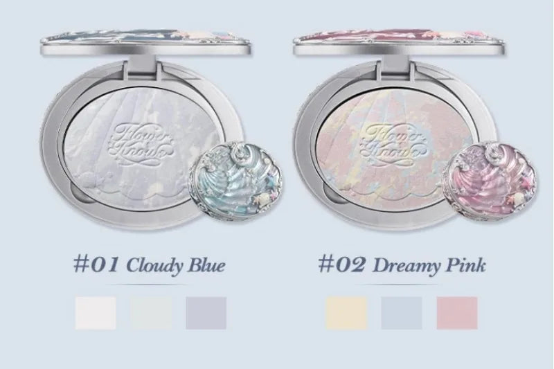 Flower Knows Shell Jewelry Essence Shimmer Lip Gloss Blush For Cheek Red Makeup Pearl Eye Shadow Ocean Mysterious Gift Box