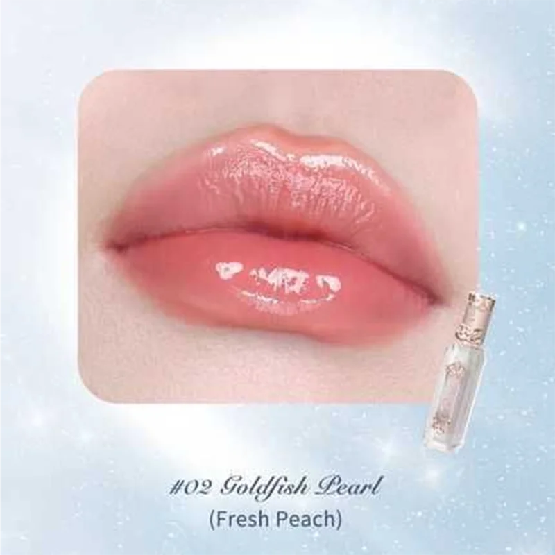 Flower Knows Moonlight Mermaid Lip Gloss Hydrating Long Lasting Mirror Shine Glossy Lip Tint Liquid Lipstick for Women Makeup
