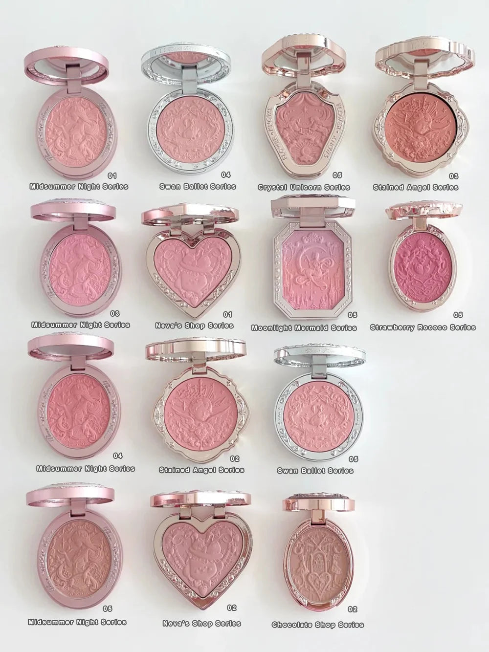 Flower Knows Full Collection Blush Natural Matte Cheek Color Long Lasting Waterproof Lightweight Vegan 5g