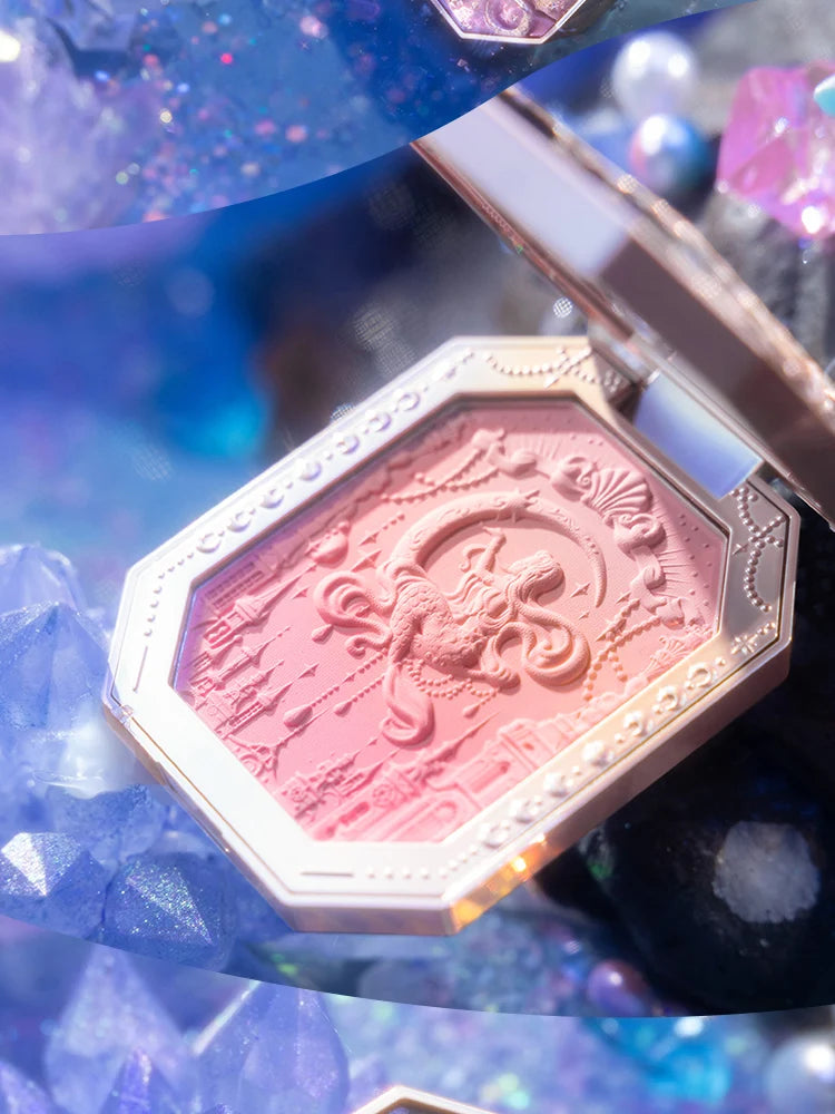 Flower Knows Moonlight Mermaid Cheek Blush Powder Gradient Blusher in Matte Finish Vegan Cruelty Free Private Label Makeup