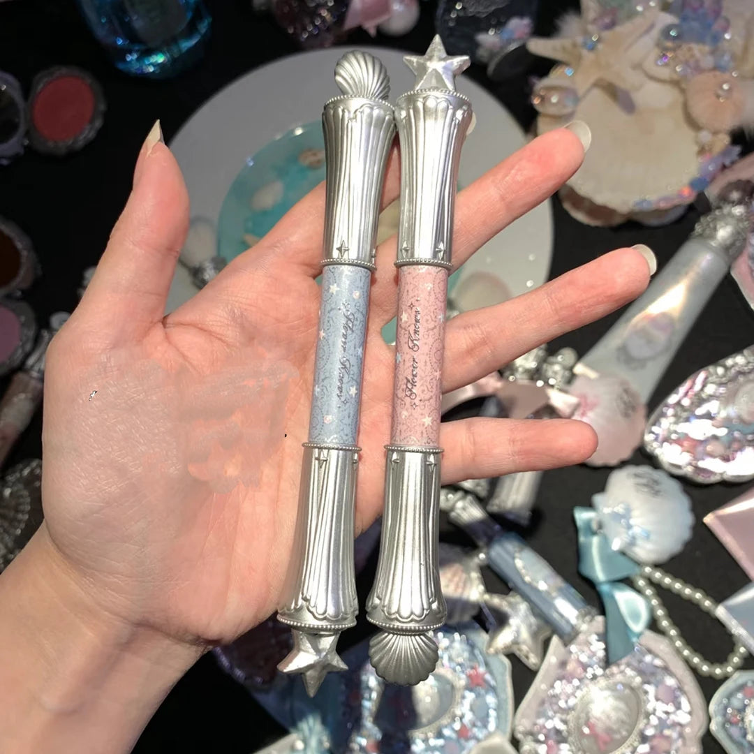 Flower Knows Shell Pearl Makeup Set Eyeshadow Lip Gloss Blush Ocean Gift Box Cosmetic Kit New Collection Mermaid Theme