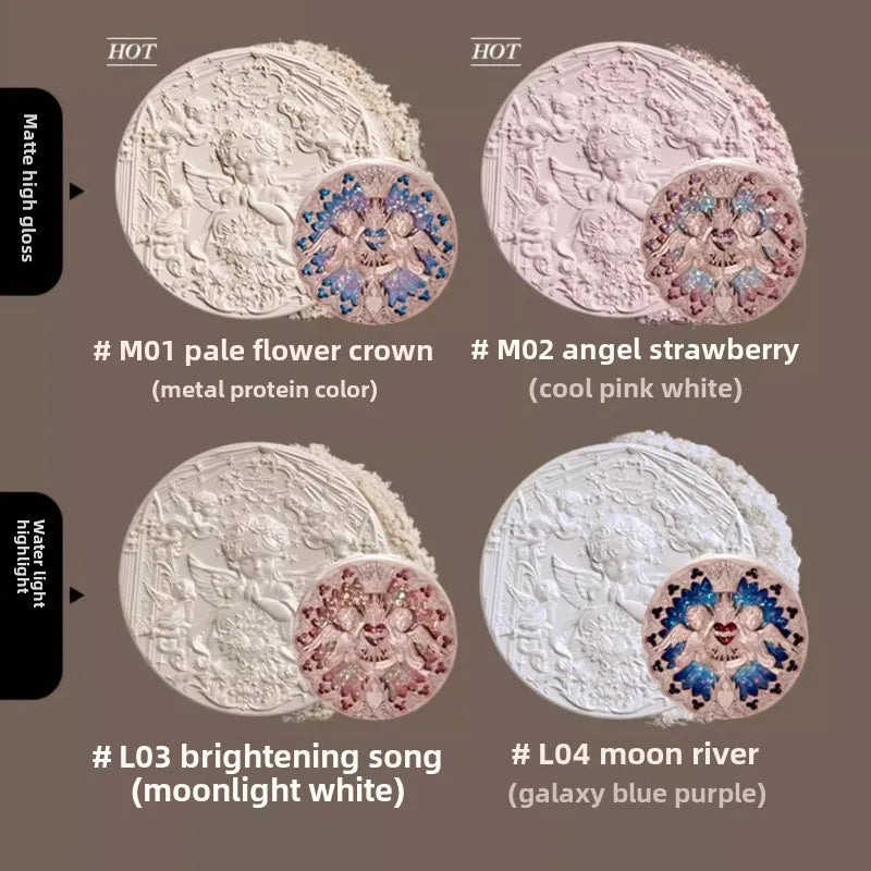 Flower Knows Little Angel Embossed Highlighter Natural brightening water light three-dimensional contour powder