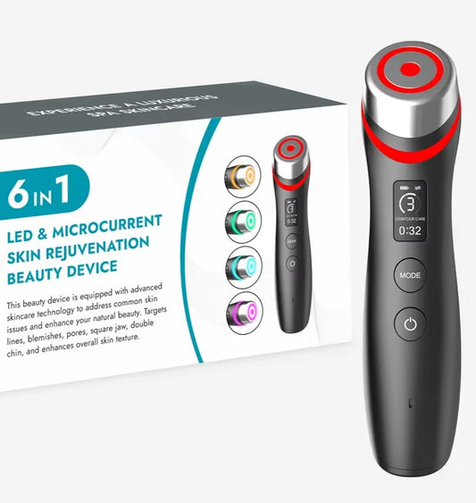 Age Boosters Pro R6 EMS RF LED Facial Device Skin Tightening Anti Wrinkle Pore Cleaner Beauty Tool