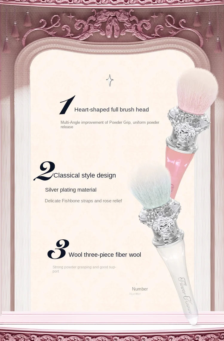 Flower Knows Swan Ballet Blush Wool Brush Mineral Powder Bronzer Contour Makeup Brushes By Flower Knows