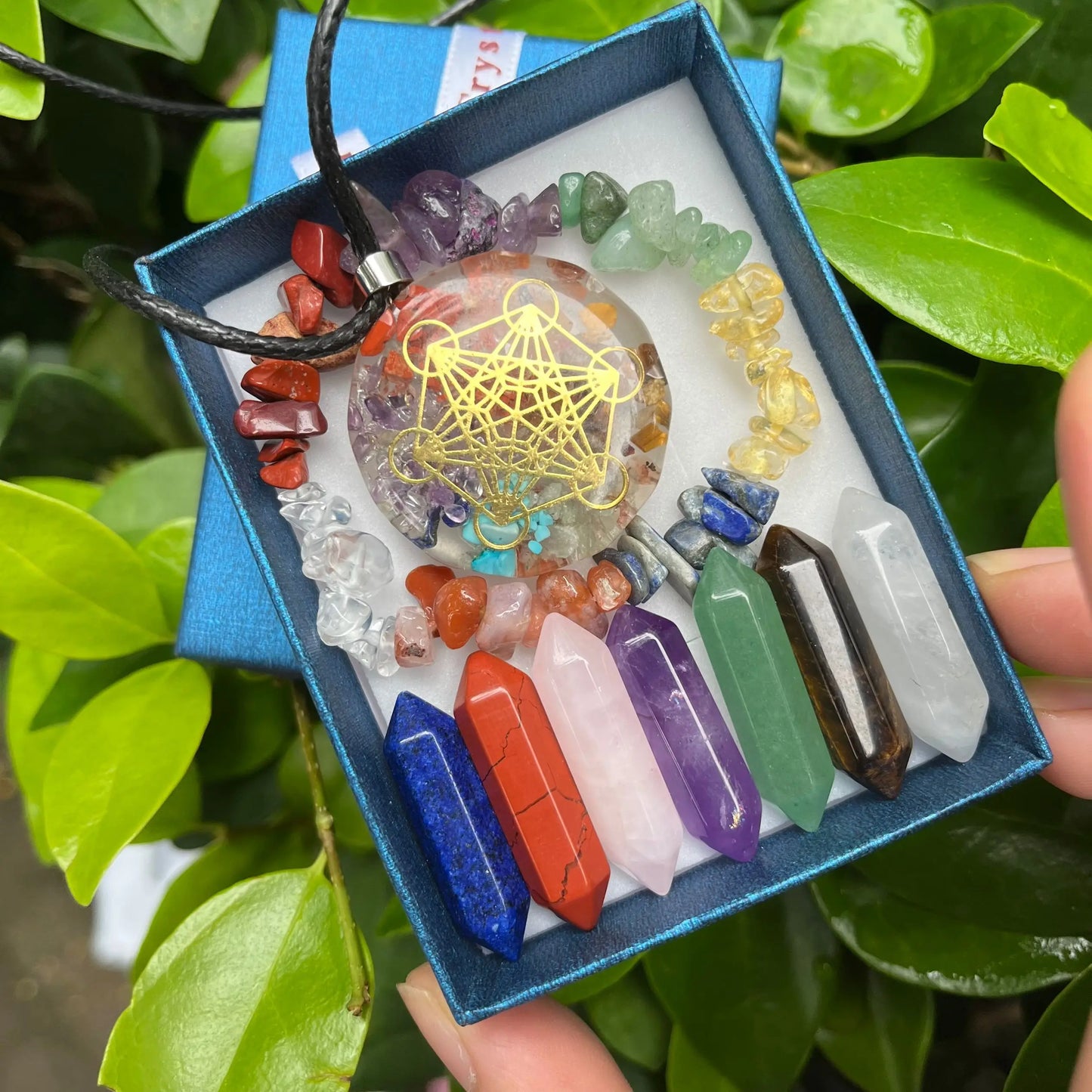 Chakra Healing Crystals Gift Set - 9pcs Quartz Stones for Energy Balance, Meditation & Home Deco