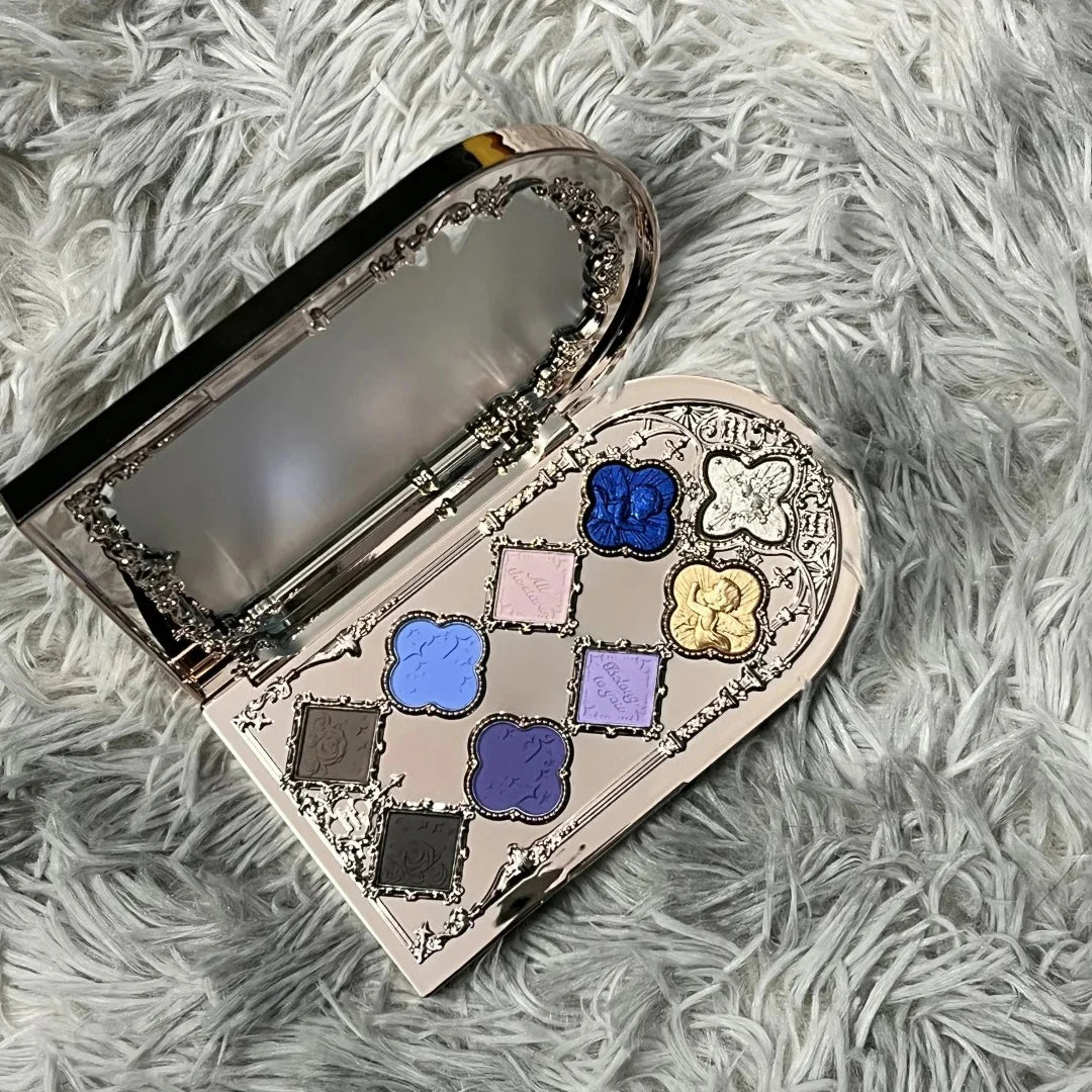 Flower Knows Little Angel 9 Color Eyeshadow Palette Matte Shimmer Glitter Vegan Cruelty Free Waterproof High Pigment eyeshadow