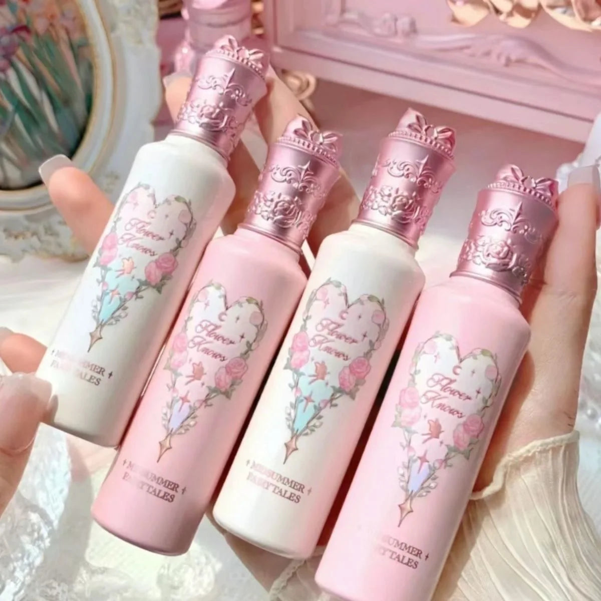 Flower Knows Midsummer Fairytales Brightening Concealer Set Liquid Under Eye Makeup Natural Coverage,Lightweight,Conceals 5pcs