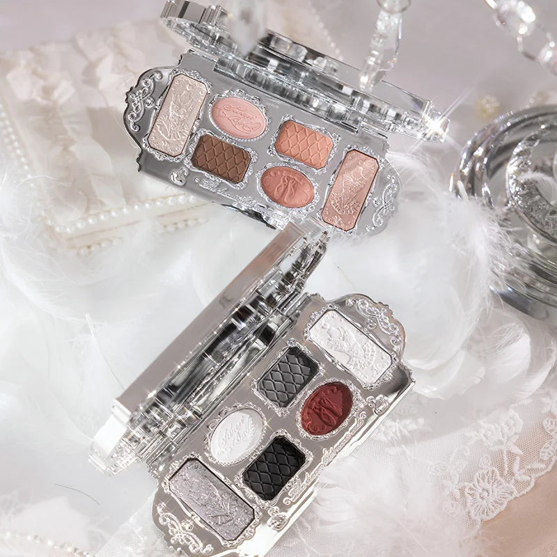 Flower Knows Makeup Sets Swan Ballet Eyeshadow Palette Matte Glow Shimmer Powder Blush Moisturizing Lipstick Highlighter Kit