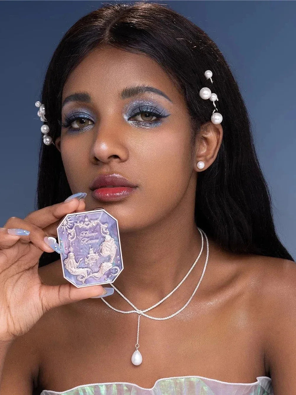 Flower Knows Moonlight Mermaid Blush Powder 5g Long Lasting Soft Matte Vegan Waterproof Natural Glow Fairycore Cheek Makeup