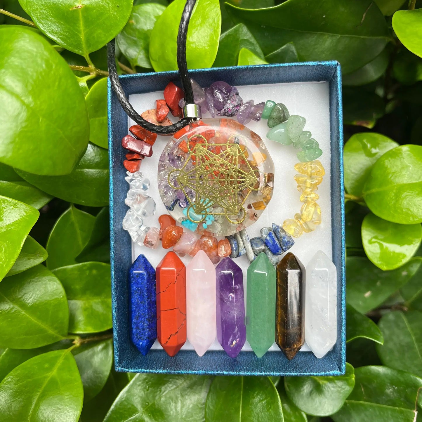 Chakra Healing Crystals Gift Set - 9pcs Quartz Stones for Energy Balance, Meditation & Home Deco