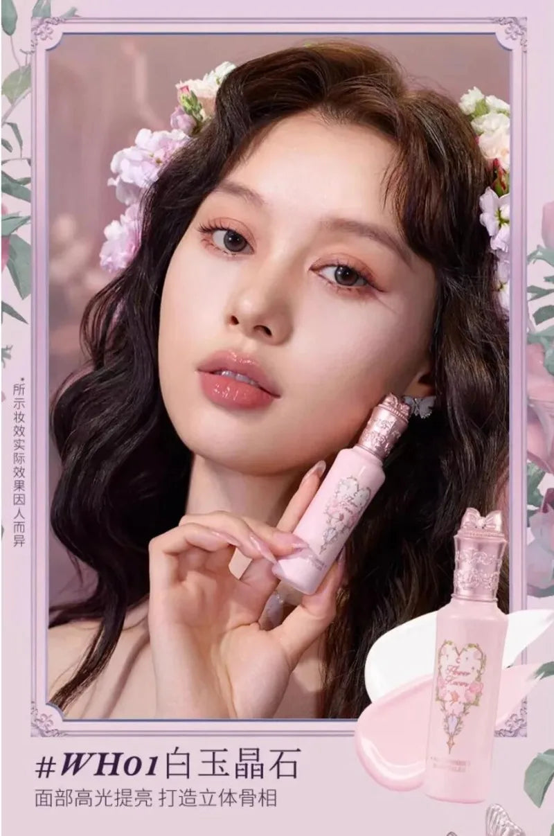 Flower Knows Makeup Sets Moonlight Mermaid Eyeshadow Little Angel Highlighter Powder Glow Waterproof Matte Lipstick Glossy