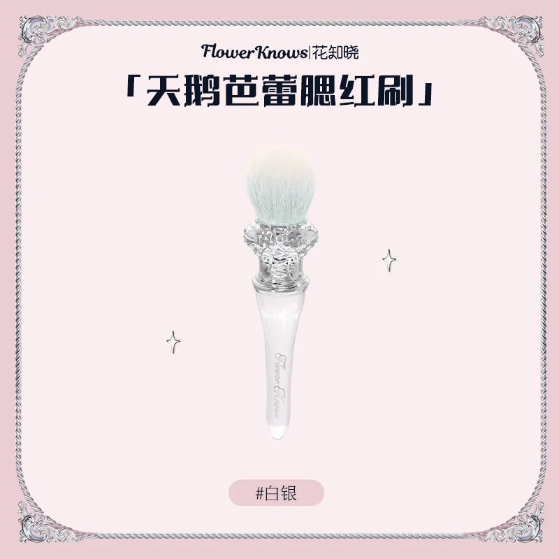 Flower Knows Swan Ballet Blush Wool Brush Mineral Powder Bronzer Contour Makeup Brushes By Flower Knows