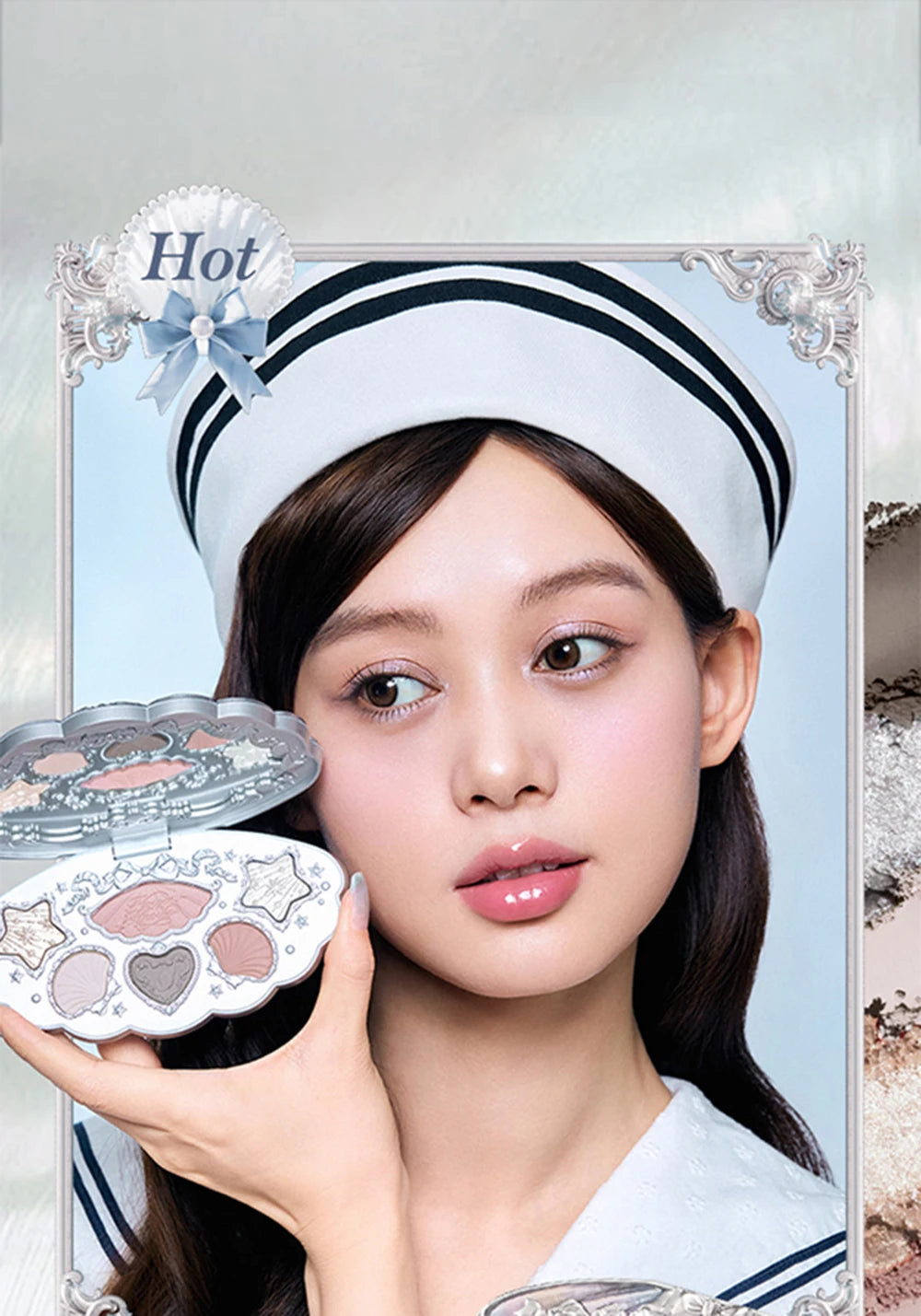 Flower Knows Shell Eyeshadow Palette 6 Colors Matte Shimmer Highly Pigmented Long Lasting Blendable Natural Look Makeup