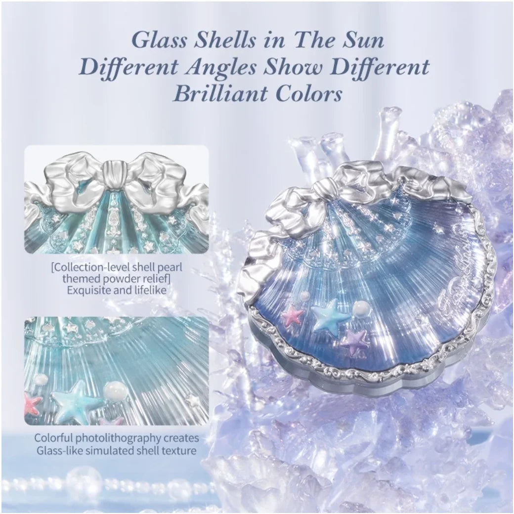 Flower Knows Shell's Jewel Collection Silk Satin Blush 5g Highlight Hybrid Colorful pearls, as soft as silk Beachy glow Makeup