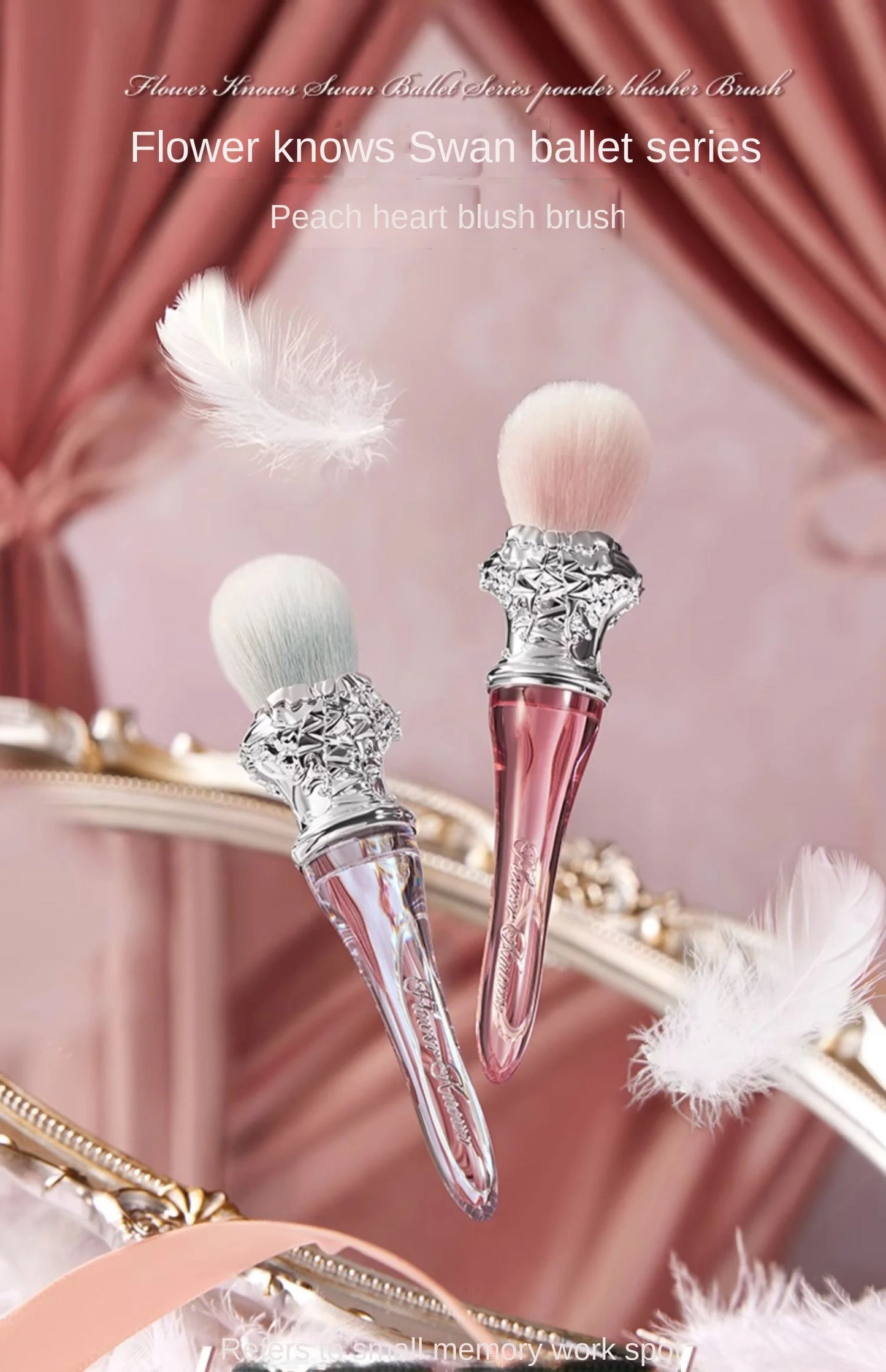 Flower Knows Swan Ballet Blush Wool Brush Mineral Powder Bronzer Contour Makeup Brushes By Flower Knows