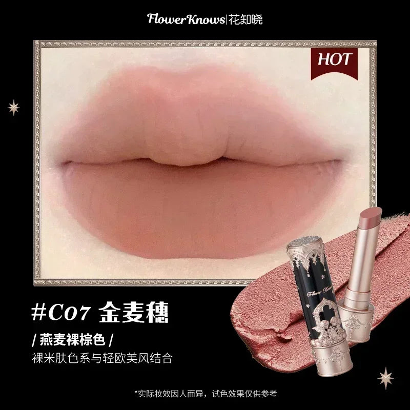 Flower Knows Midsummer Night Series Mirror Lip Gloss Film-forming Lip Balm Moisturizing Long Lasting Non-sticky ALL Lips Makeup