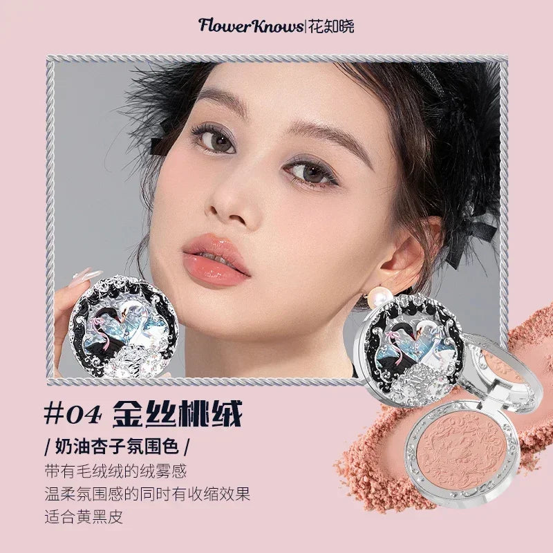 Flower Knows Cheek Blush Moonlight Mermaid Tri-Color Gradient Blusher in Matte Finish Vegan Cruelty Free Private Label Makeup