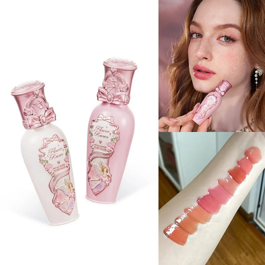 Flower Knows Midsummer Fairytales Jelly Lip Lacquer Long Lasting Glossy Tint Hydrating Moisturizing Vegan Lip Gloss Makeup