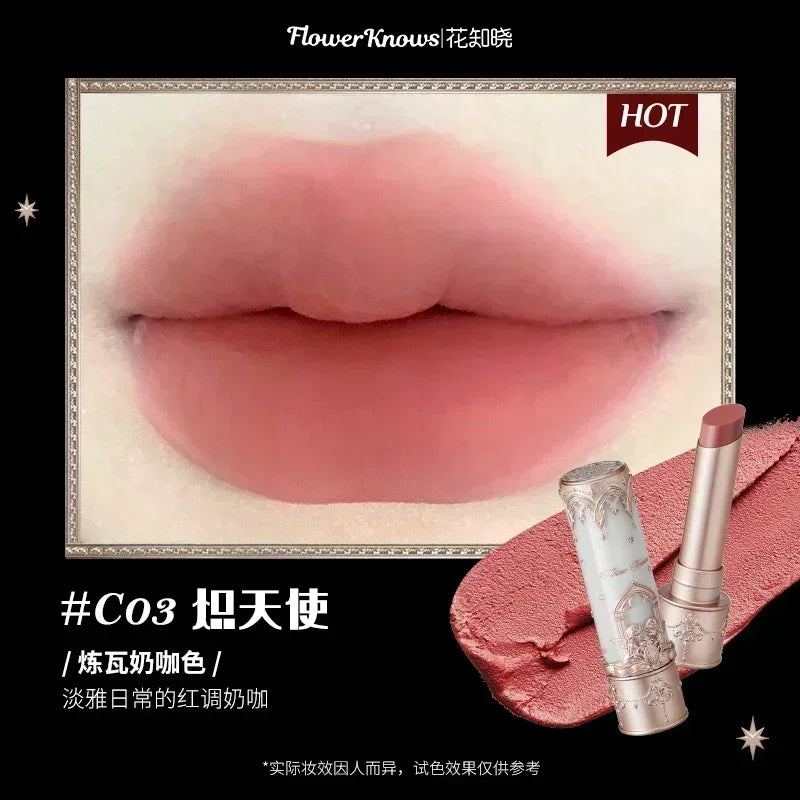 Flower Knows Midsummer Night Series Mirror Lip Gloss Film-forming Lip Balm Moisturizing Long Lasting Non-sticky ALL Lips Makeup