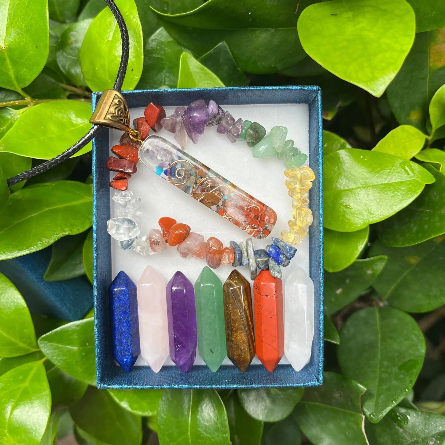 Chakra Healing Crystals Gift Set - 9pcs Quartz Stones for Energy Balance, Meditation & Home Deco