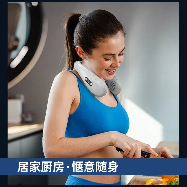 Neck & Back Cooling Fan – Hands-Free Comfort Anywhere