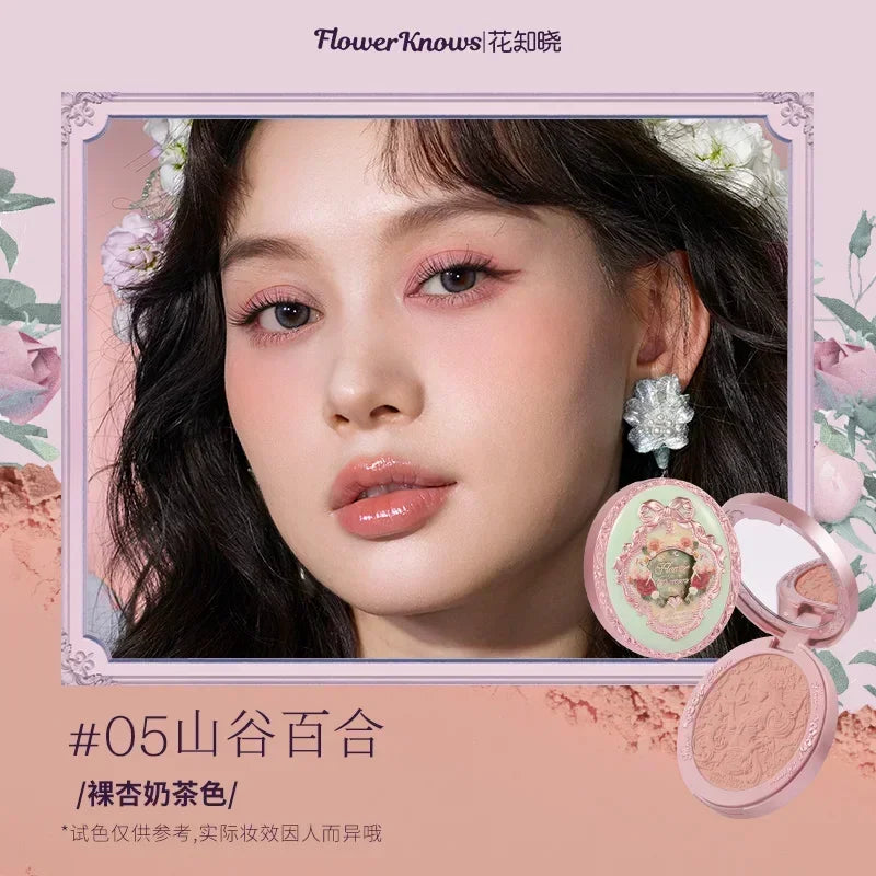 Flower Knows Swan Ballet Setting Rose Scent Loose Powder Makeup Matte Finishing Oil Control Setting Powder Make-up For Women