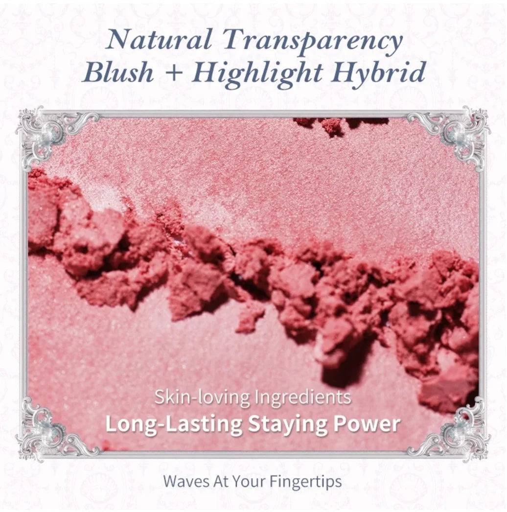Flower Knows Shell's Jewel Collection Silk Satin Blush 5g Highlight Hybrid Colorful pearls, as soft as silk Beachy glow Makeup
