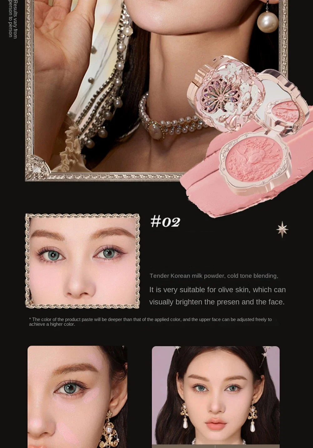 Flower Knows Cream Blush Korean Makeup Smooth Long Lasting Cloud Skin Look Natural Glow Cheek Tint Face Enhancer