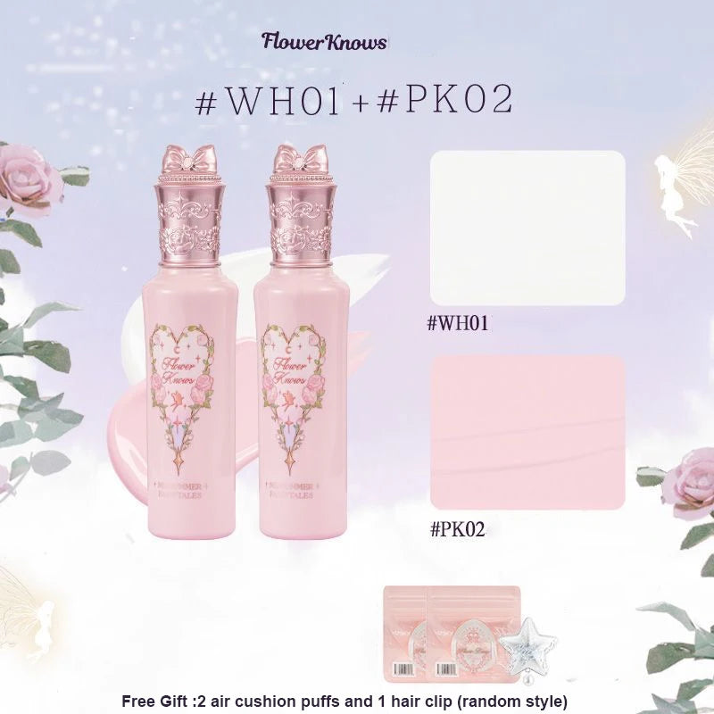 Flowerknows Midsummer Fairytales Brightening Liquid Concealer 2pcs Under Eye Makeup Natural Coverage,Lightweight,Conceals Set