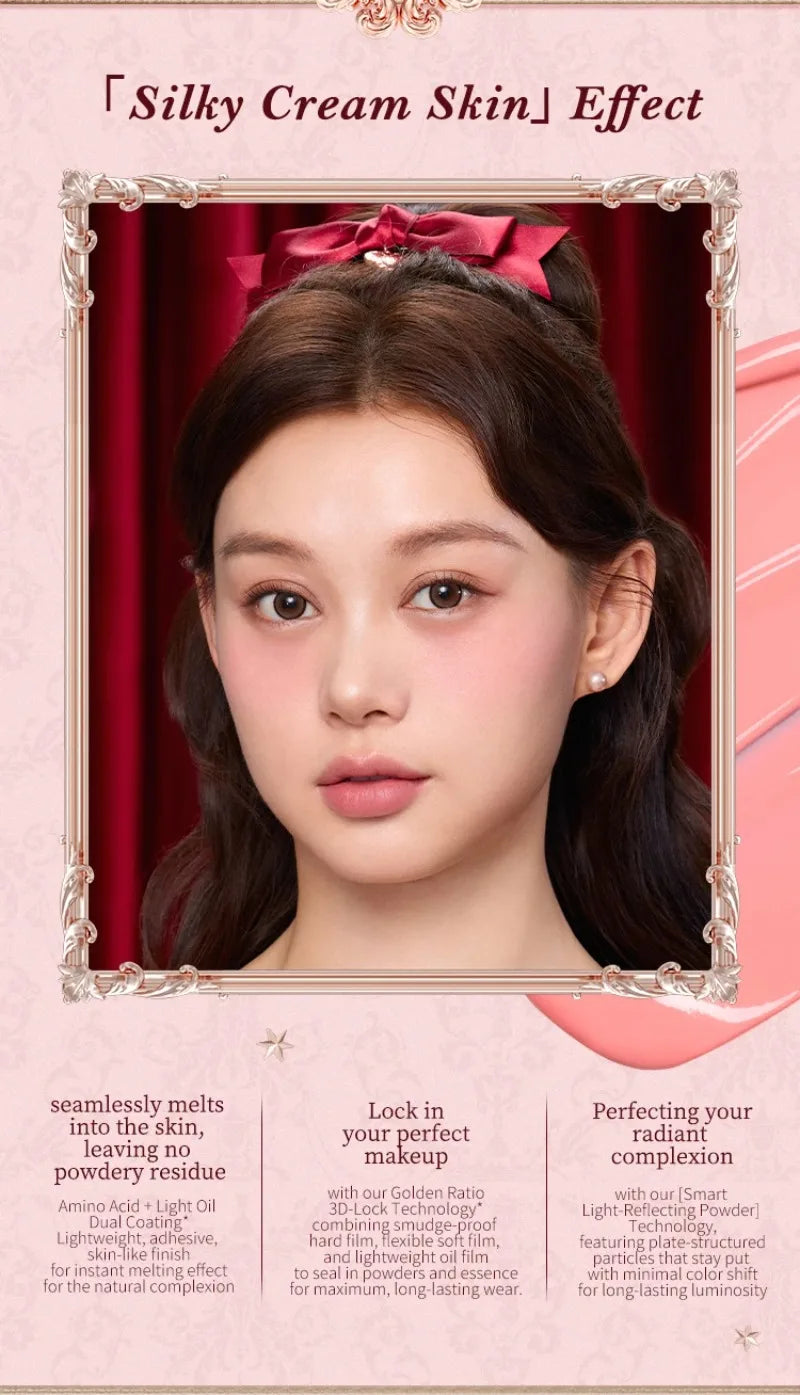 Flower Knows Makeup Blush Concealer Sets Strawberry Cupid Collection Liquid Blushes For Cheek 6pcs Kit Matte Finish Long Lasting