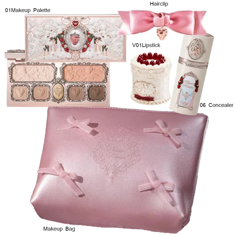 Flower Knows Strawberry Cupid Collection Makeup Sets Facial Palette Eyeshadow Liquid Blush Lipstick Flowerknows Mystery Box