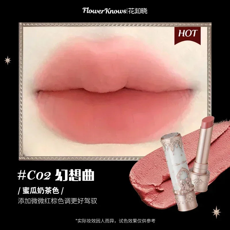 Flower Knows Midsummer Night Series Mirror Lip Gloss Film-forming Lip Balm Moisturizing Long Lasting Non-sticky ALL Lips Makeup