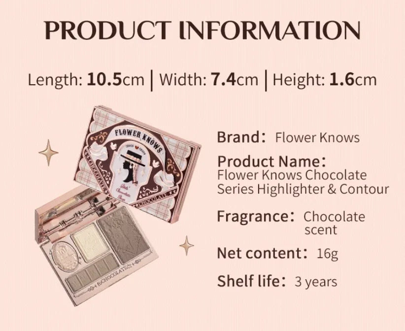 Flowerknows Make Up Sets Cosmetics Full Set Gift Box Makeup Kit Lip Glaze Matte Blush Powder Eye Shadow Highlighter Contour