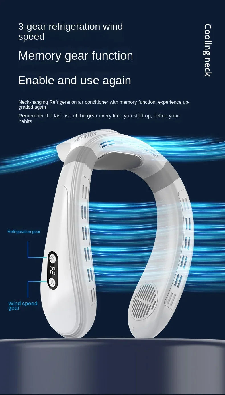 Neck & Back Cooling Fan – Hands-Free Comfort Anywhere