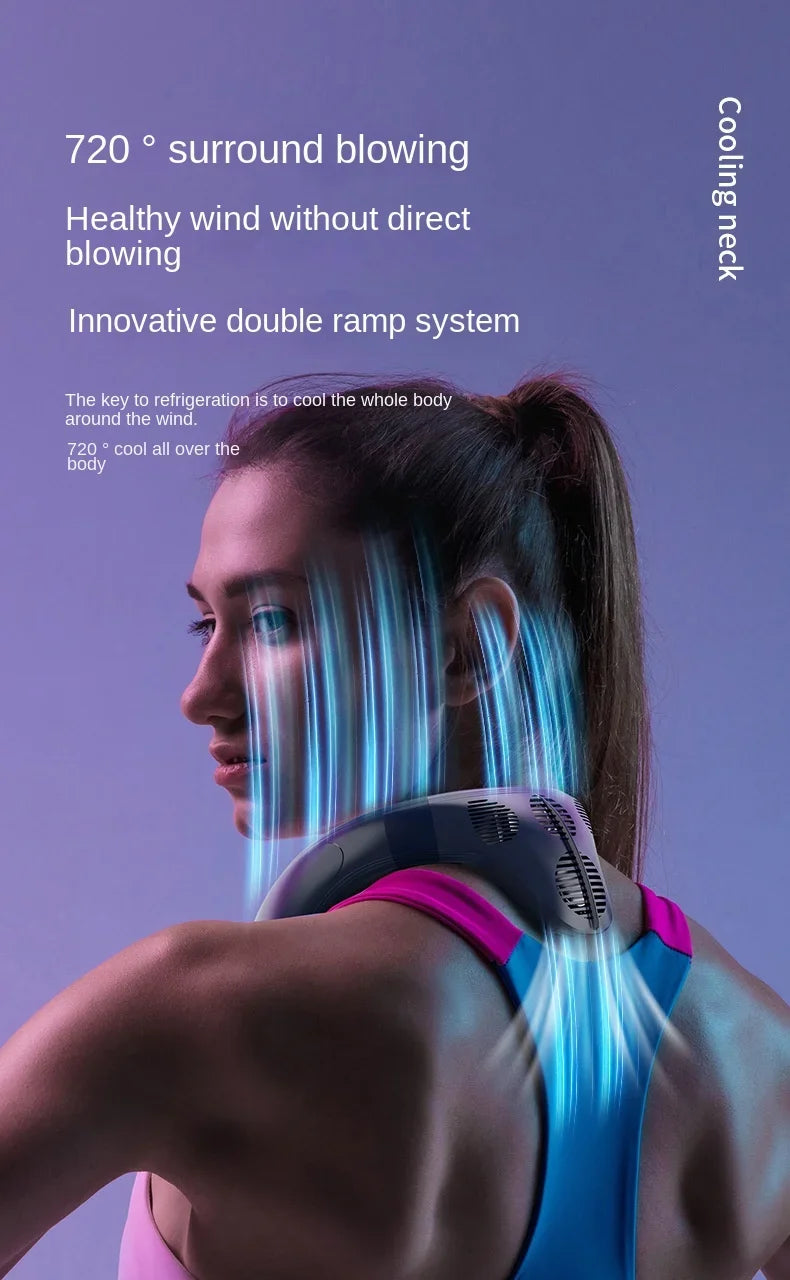 Neck & Back Cooling Fan – Hands-Free Comfort Anywhere
